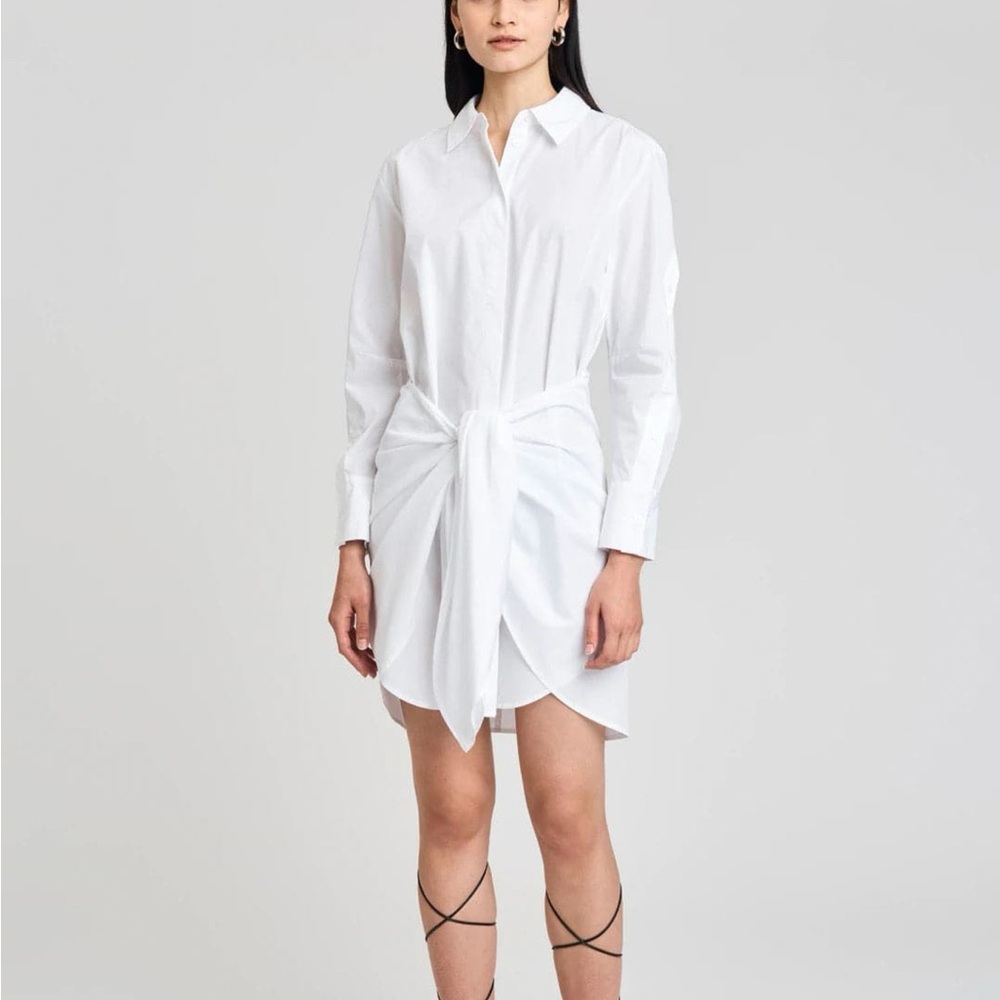 NWT Derek Lam White Long Sleeve Dress